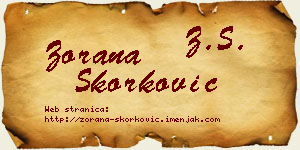 Zorana Skorković vizit kartica